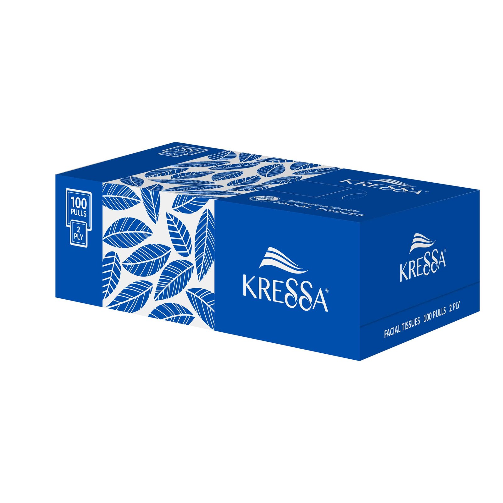 Kressa 2 Ply Face Tissue Single Box Multicolor 100 Pulls Per Box