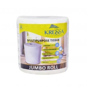 Kressa Jumbo Multipurpose Kitchen Tissue Roll 1 Roll Total 300 Sheets 2 Ply