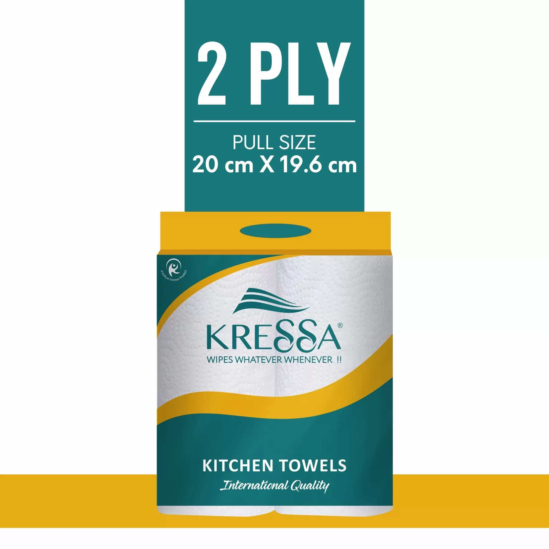 Kressa Kitchen Roll 2in1 2 Ply total 120 pulls