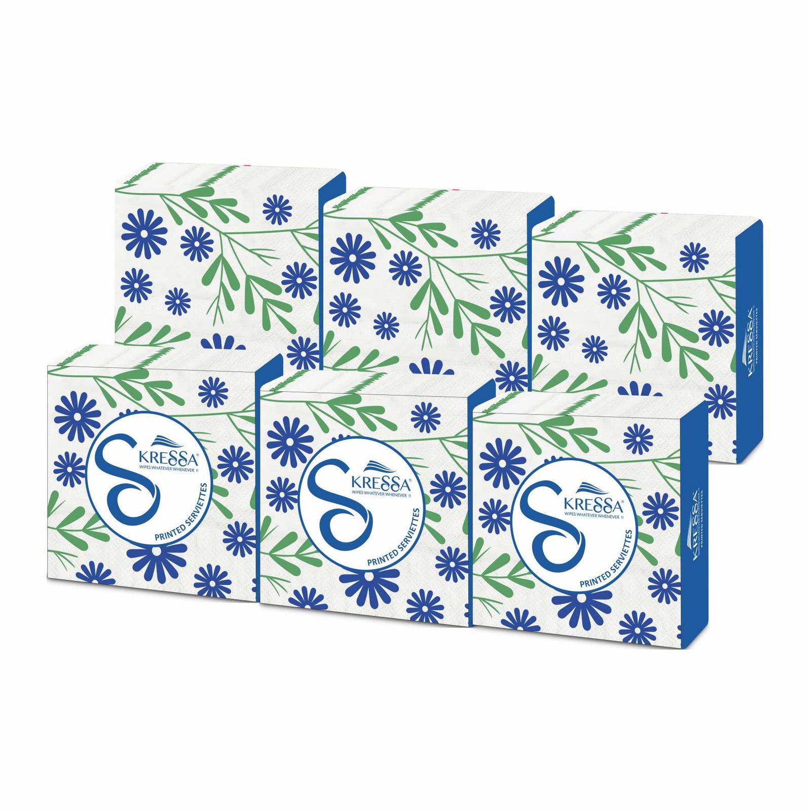 printed paper napkins pack of 6