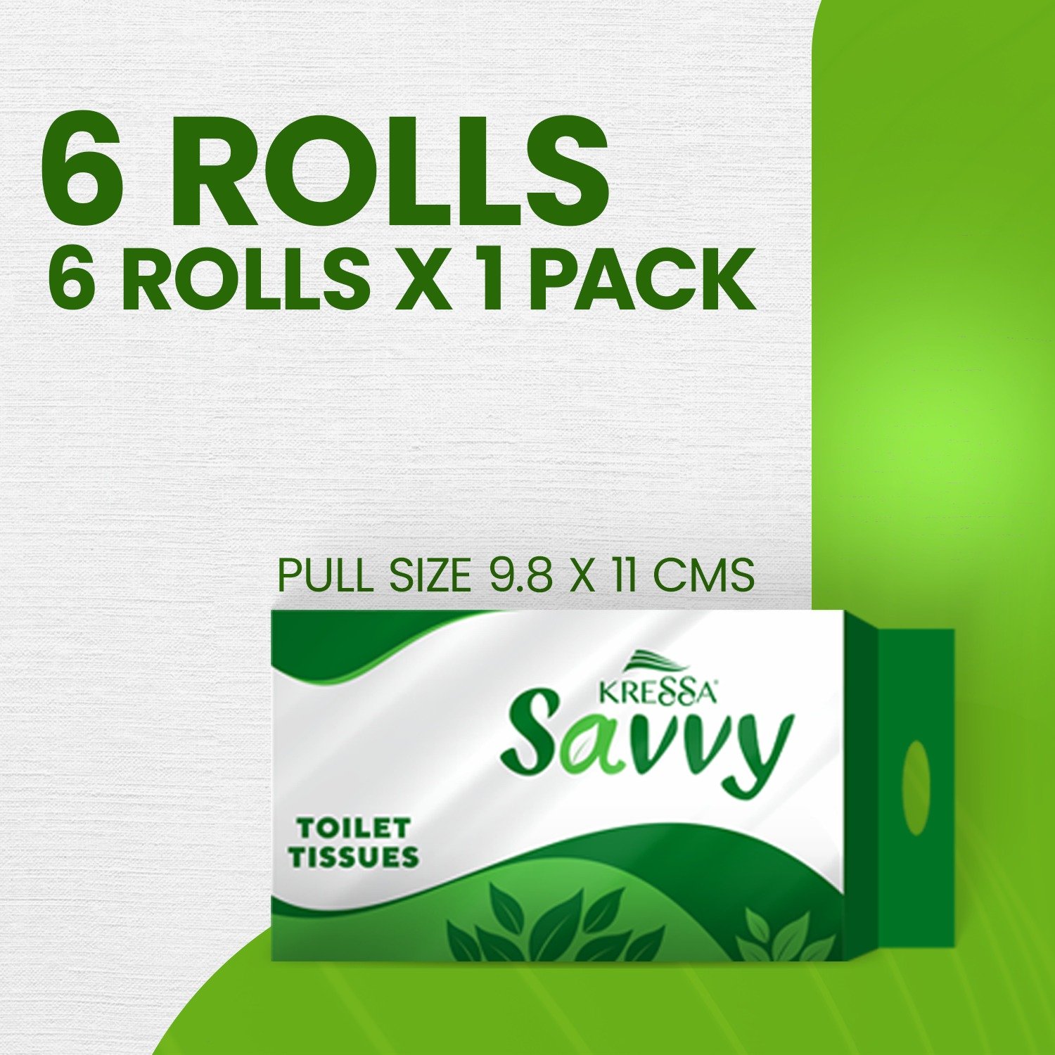 Kressa Savvy 2 Ply Toilet paper Roll | 6 Rolls | (Pack Of 1) - Image 2