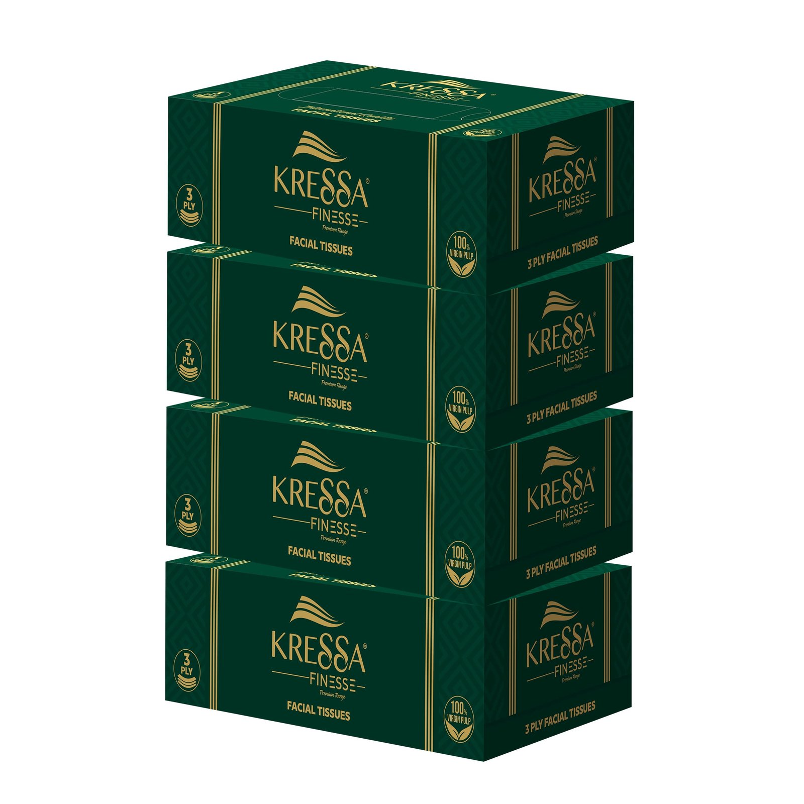 face tissue 3 ply emerald green